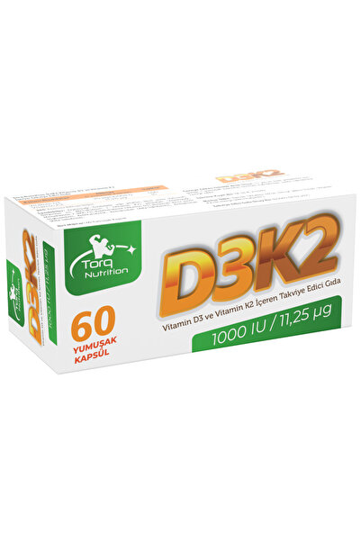 Torq Nutrition D3K2 (1000 IU / 11,25 mcg) - 60 Yumuşak Kapsül