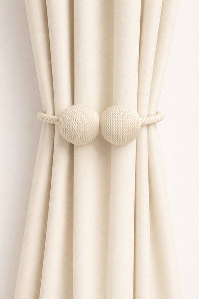 Cortibo Магнітна стрічка для збору тюлю та фонової завіси - кремовий