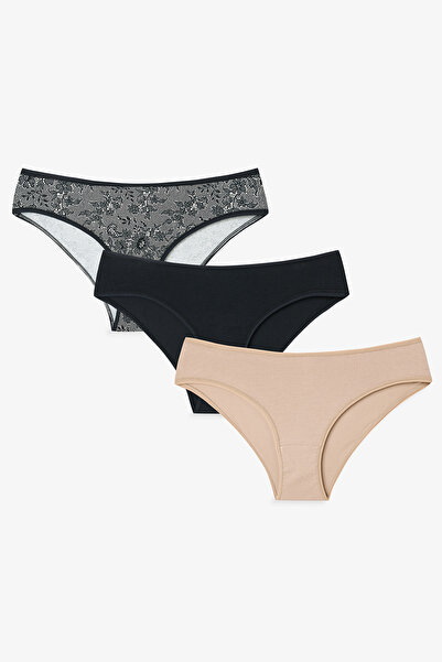 Penti Fancy Spirit Lace Normal Waist 3-Piece Slip Panties