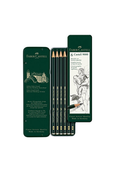 Faber Castell 9000 مجموعة أقلام متدرجة مكونة من 6 قطع