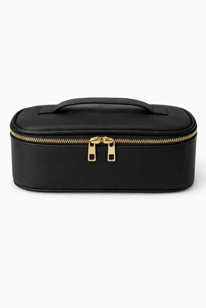 Maykis Изкуствена кожа правоъгълна козметична чанта за грим и лична хигиена з...