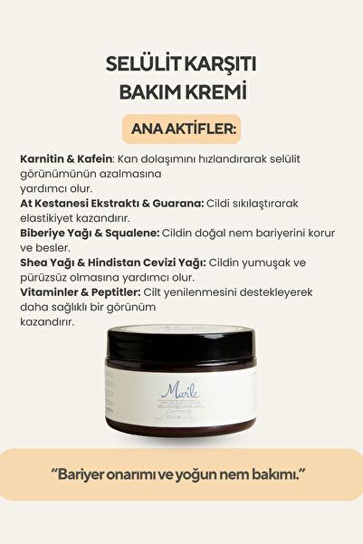 MAR'LE Selülit Karşıtı Bakım Kremi 300 ml