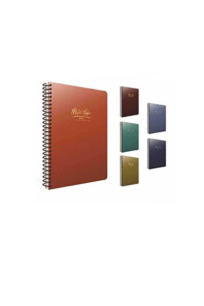 Gıpta 17X24Cm 80 Sheets Checkered Metal Notes Spiral Pp Cover Notebook 4474000