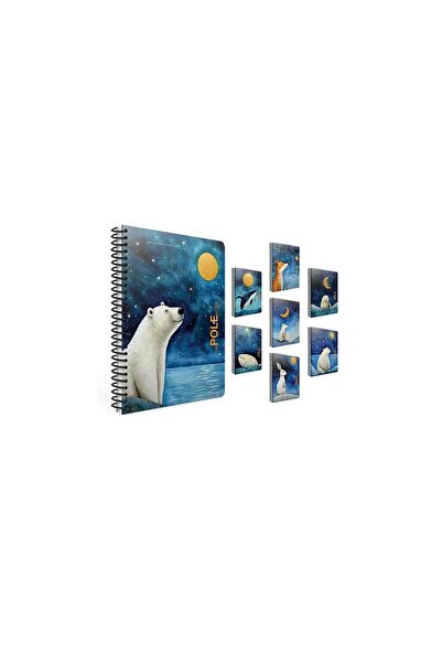 Gıpta 17X24Cm 80 Sheets Checkered Pole Notes Spiral Pp Cover Notebook 7278000