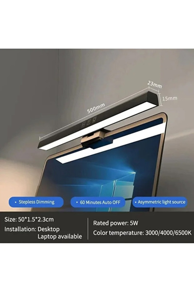 ARSTID 50cm LED Computer Screen Fill Light, Tri-color light, Adjustable Brigh...