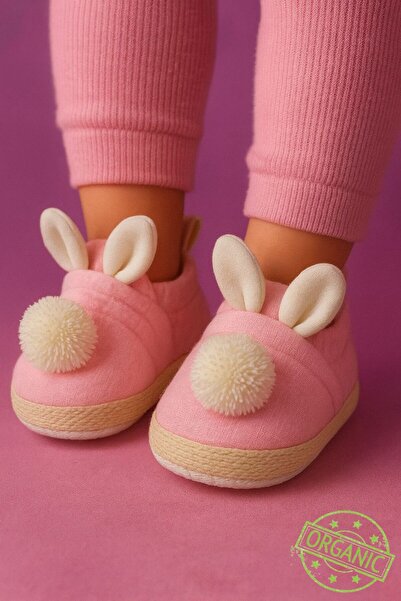 Kiçi Ponponlu Patik Rahat Taban Organik Rahat Taban