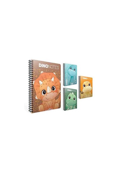 Gıpta Caiet A4, 80 de foi, în carouri Dino Notes, cu copertă din carton și sp...