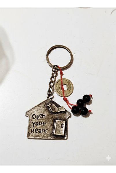 PİRAMİGO Feng Shui Toucan Bird Symbol Home Keychain Chinese Fortune Coin Good Luck