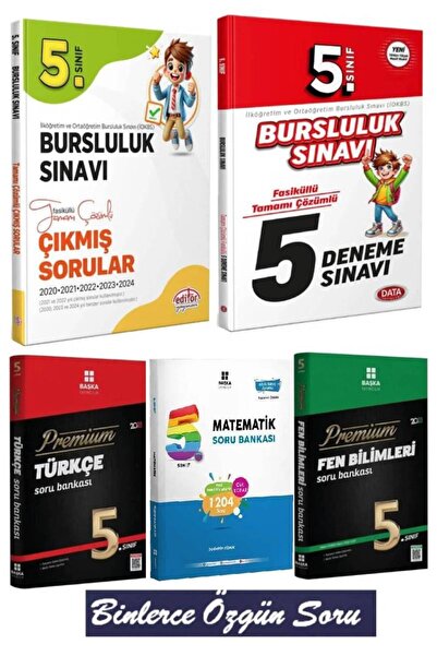 Editör Yayınevi Editör Yayınları 5. Sınıf Bursluluk Çıkmış Sorular+Deneme Sın...