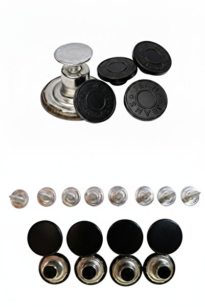 a02teks 4 Büyük 8 Küçük Kot Pantolon Düğmesi