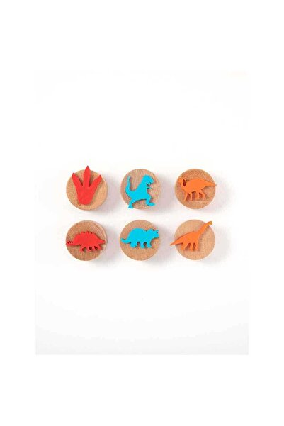 ChildGen Dinozorlar Ahşap Damga Set (6 Adet Damga) 0.06.08.103