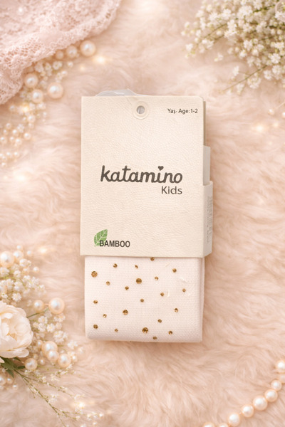 Katamino Kids Bamboo Taş Detaylı Tekli Bebek Külotlu Çorap