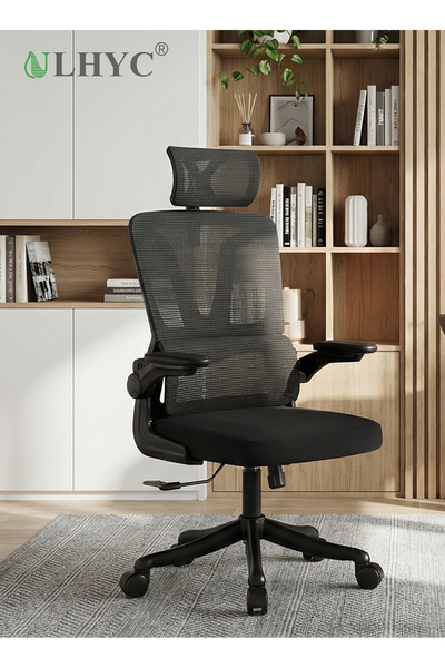 ULHYC كرسي مكتب مريح، كرسي كمبيوتر بشبكة تهوية، مسند رأس ثلاثي الأبعاد، مقعد ...