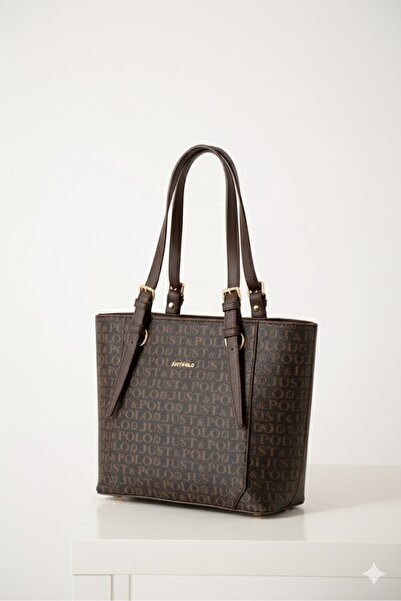 Just Polo حقيبة يد وكتف نسائية من CoffeeColor First Class للموسم الجديد الحجم...