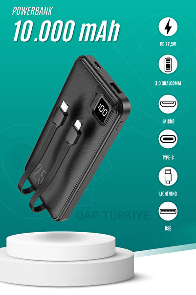 TEKNOHANE 10000 Mah Süper Tasarım Tesla Polimer Pil Hakiki 10.000 Mah Powerbank