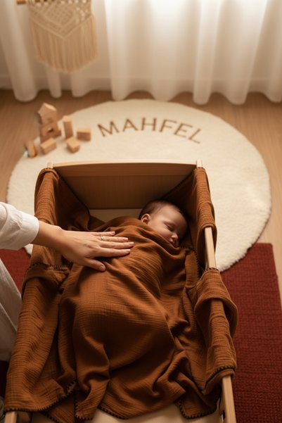 MAHFEL 4 Layer 100% Cotton Muslin Baby Blanket