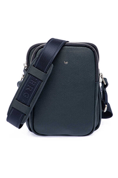 Tergan حقيبة كروس للرجال من الجلد الطبيعي باللون الأزرق الداكن - S1AC00021187...