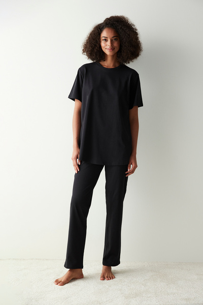 Penti Mama Hamile Tişört Siyah Pijama Üstü