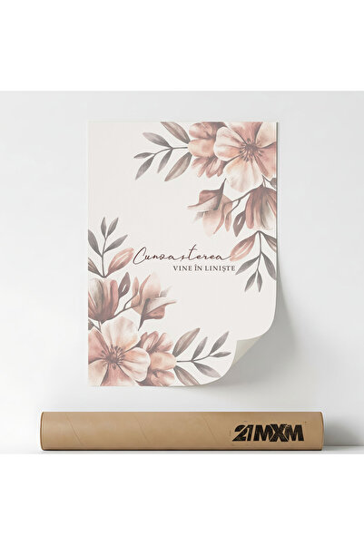 21mxm Poster religios – Imprimare digitală pe pânză - Cunoașterea vine în lin...