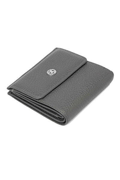 Tergan Gray Genuine Leather Women's Wallet - S1Cb00005627-G35