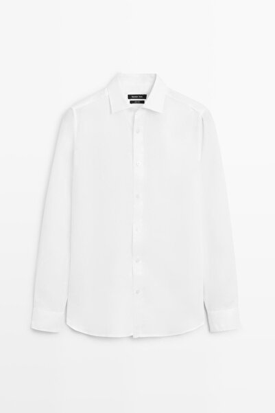 Massimo Dutti %100 keten regular fit gömlek