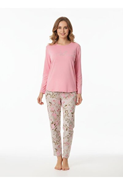 Pemilo Set de pijamale din lycra cu mâneci lungi pentru femei 2000-15