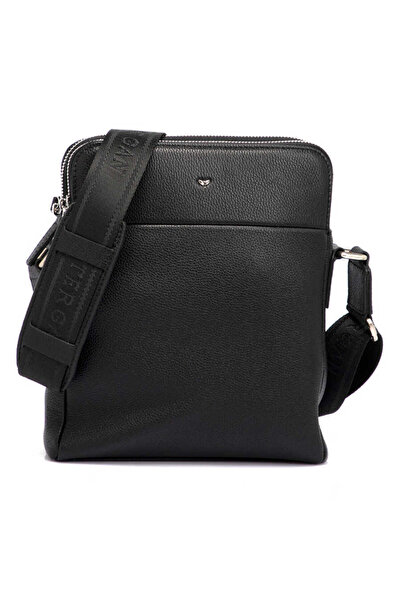 Tergan Siyah Hakiki Deri Erkek Çapraz Askılı Çanta - S1AC00021408-A6F