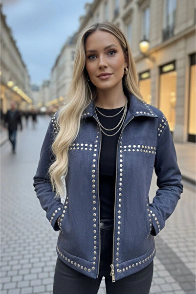 AsprinFashion Staple Detailed Fur Lined Suede Coat