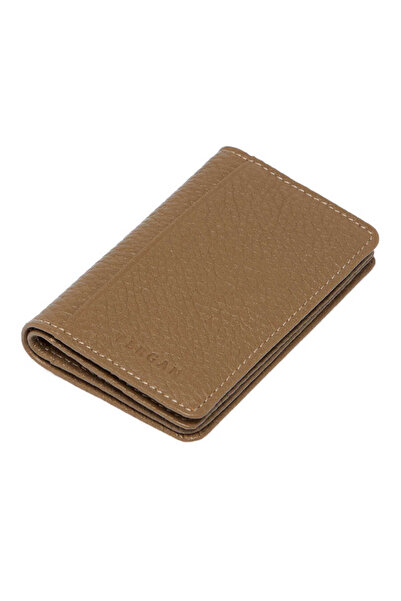 Tergan Bej Hakiki Deri Unisex Kredi Kartlık - S1KK00001601-S95