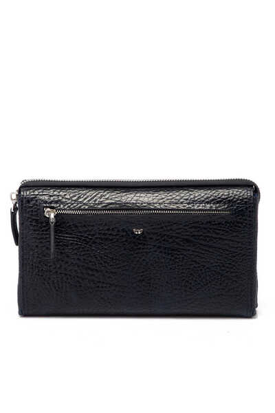 Tergan Navy Blue Genuine Leather Men's Portfolio Bag - S1Pc00001633-P5Y