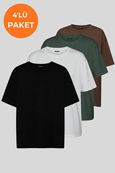 soft&basic Pachet de 4 pentru femei 100% bumbac organic supradimensionat Fit ...