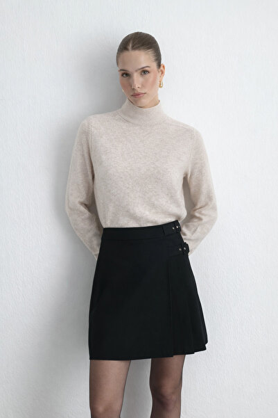 Gusto Bluză din tricot de lână - Bej