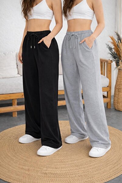 Verivay 2 ΤΕΜΑΧΙΑ ΜΑΥΡΟ ΓΚΡΙ (ΑΠΛΟ) ΠΑΝΤΕΛΟΝΙ ΦΟΡΜΑΣ ΜΕ ΦΑΡΔΙΑ ΜΕΓΕΘΗ.