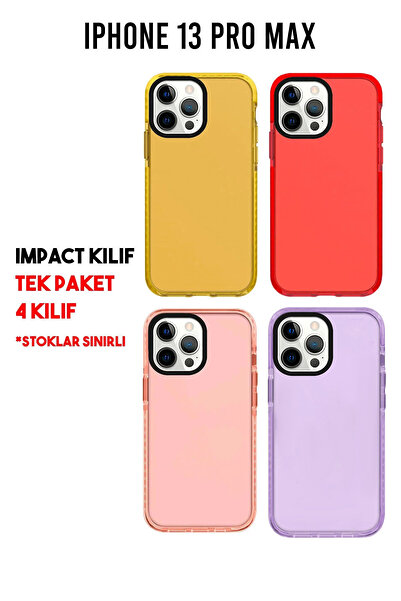 shoptocase iPhone 13 Pro Max Uyumlu 4 Kılıf Tek Fiyat Telefon Kılıfı