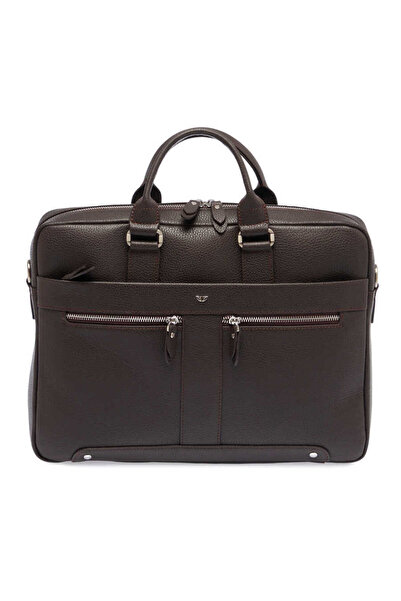 Tergan Brown Genuine Leather Men's Briefcase - S1Ev00021476-A42