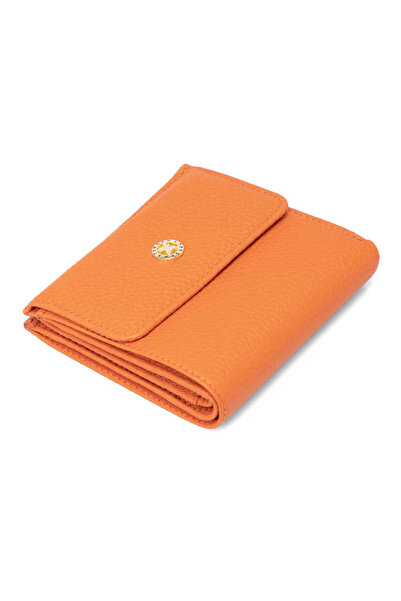 Tergan Orange Genuine Leather Women's Wallet - S1Cb00005627-J35