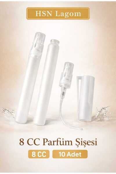 HSN LAGOM Boş Kalem Parfüm Şişesi 8 ml Cam Buzlu Boş Şişe 10 Adet