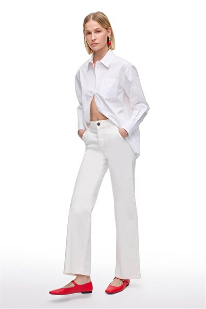 Perspective Beyaz Albas Rahat Kalıp Gömlek Yaka Uzun Kol Gomlek