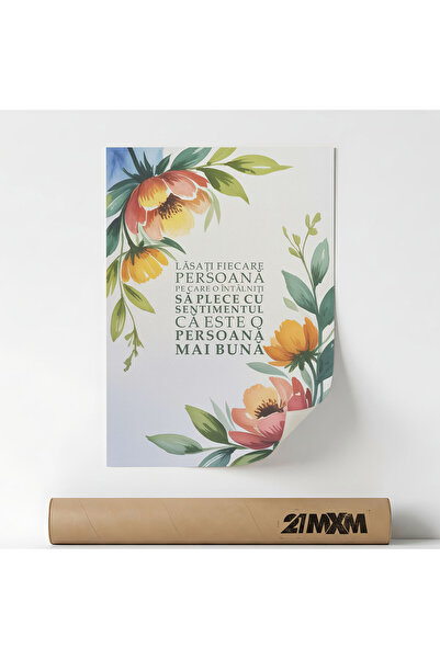 21mxm Poster Religios în Lb Română – Print Digital Neînramat pe Pânză - Perso...