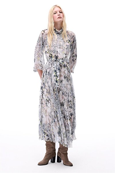 Perspective Yoryu Mini Size Fake Sleeve Multicolored Dress