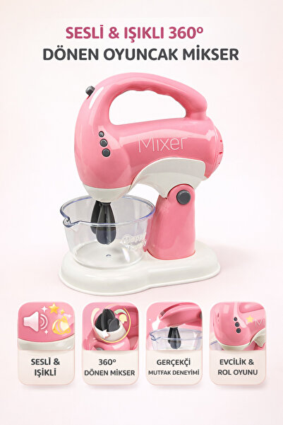 360 Degree Rotating Full Function Mixer with Sound Illuminated Battery - Rotating Battery Mixer