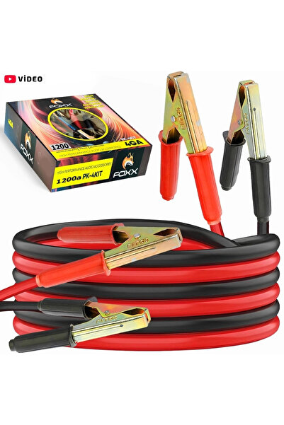 Poke Foxx Akü Takviye Şarj Kablosu 2.3 Metre 1200 Amper 4GA