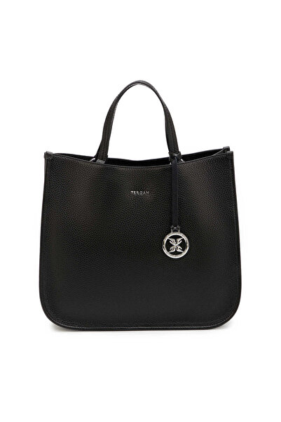Tergan Siyah Hakiki Deri Kadın Çapraz Askılı Çanta - S25K1BC80455-A41