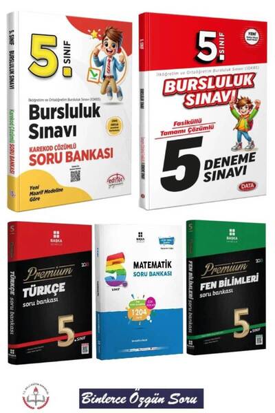 Editör Yayınevi Editör Yayınları 5. Sınıf Bursluluk Soru Bankası+Deneme Sınav...