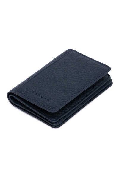 Tergan Suport pentru carduri de credit unisex din piele naturală albastru mar...