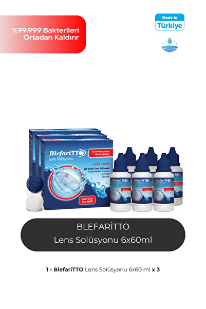 BLEFARİTTO Lens Solüsyonu 6x60 ml 3 Adet