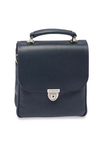 Tergan Lacivert Hakiki Deri Erkek Portföy Çantası - S1PC00022880-A38