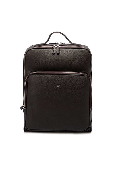 Tergan Kahve Hakiki Deri Unisex Sırt Çantası - S1SR00021454-A42