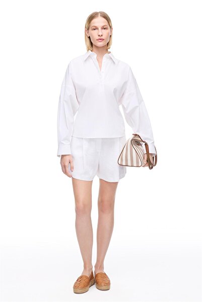 Perspective Beyaz Albas Regular Fit Gömlek Yaka Uzun Kol Gomlek