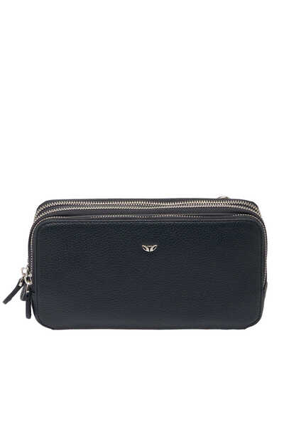 Tergan Navy Blue Genuine Leather Men's Portfolio Bag - S1Pc00021495-X86